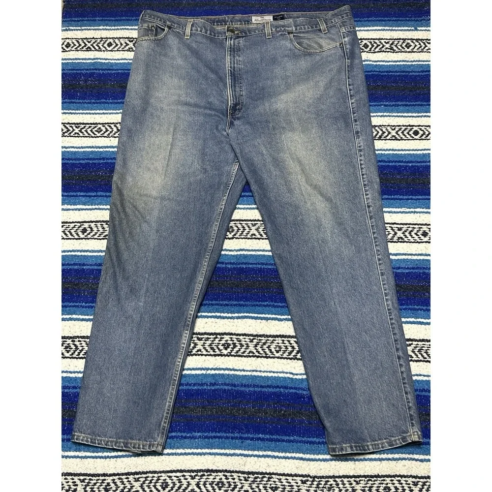 Vintage 540 Bronze Copper Brown Tab Levi's Jeans 48 x 34 Relaxed Fitlue Denim